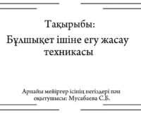 АШЫҚ САБАҚ ЖҮРГІЗУ-КӘСІБИ ШЫҢДАЛУ